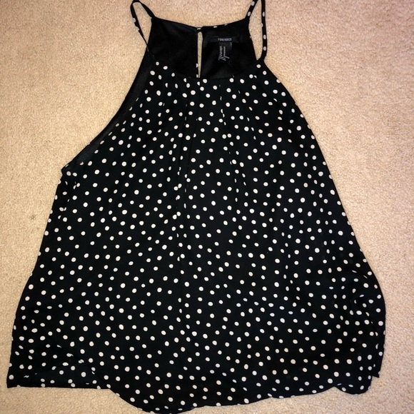Forever 21 Tops - 2 for $10! Black and White Polka Dot Tank Top